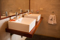 the bathrooms beautiful natural design highlight the Kites asthetic